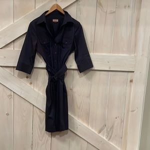 Thomas pink belted shirt dress